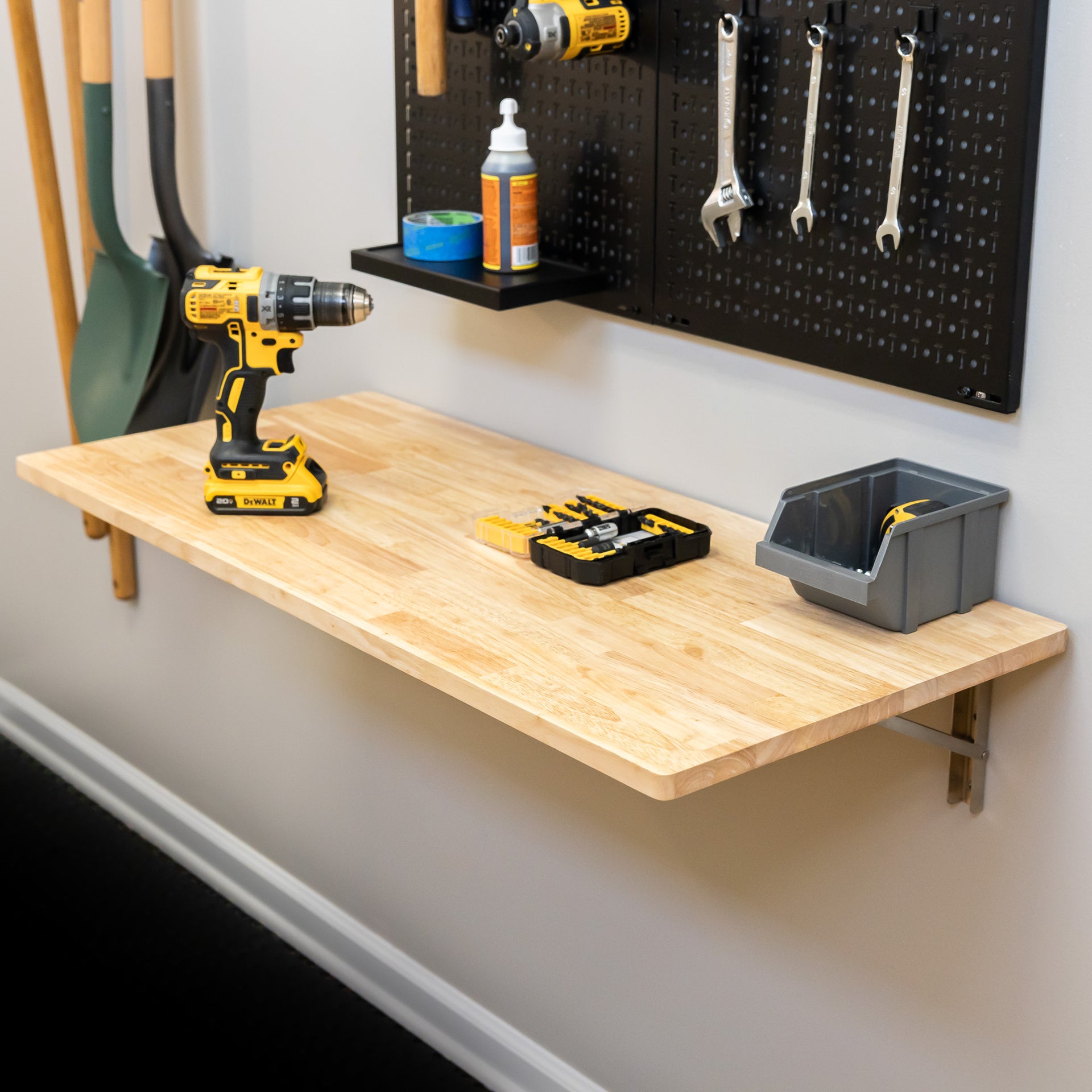 Folding Garage Workbench JAORD Metal Foldable Work Bench Table,
