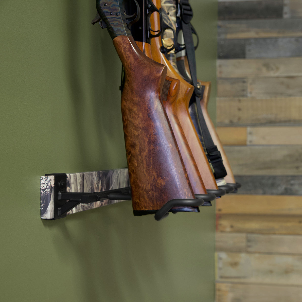 Wall Mount Gun Rack, Peak Season, Firearm Storage, Wood Gun Rack ...