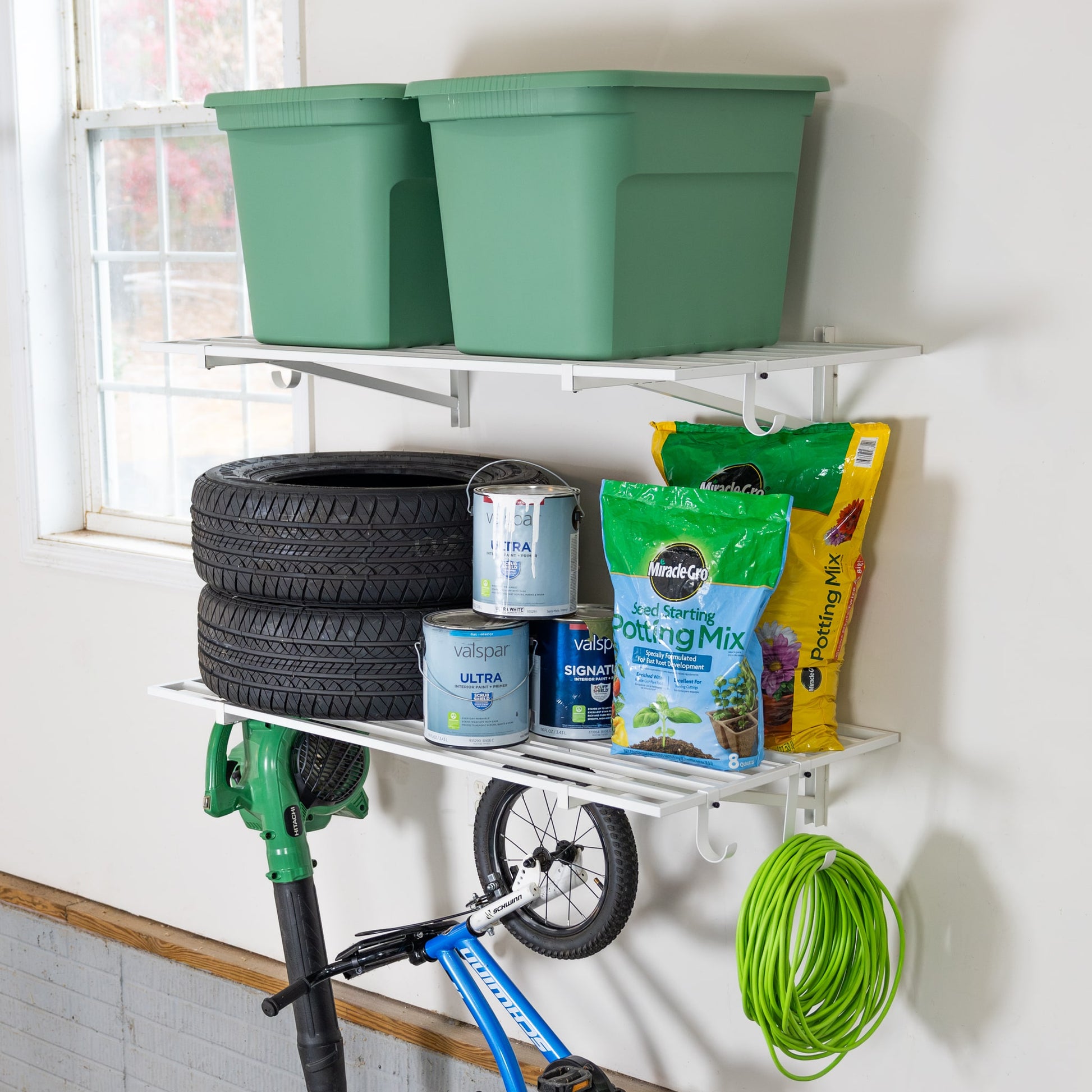 wall mount garage shelves