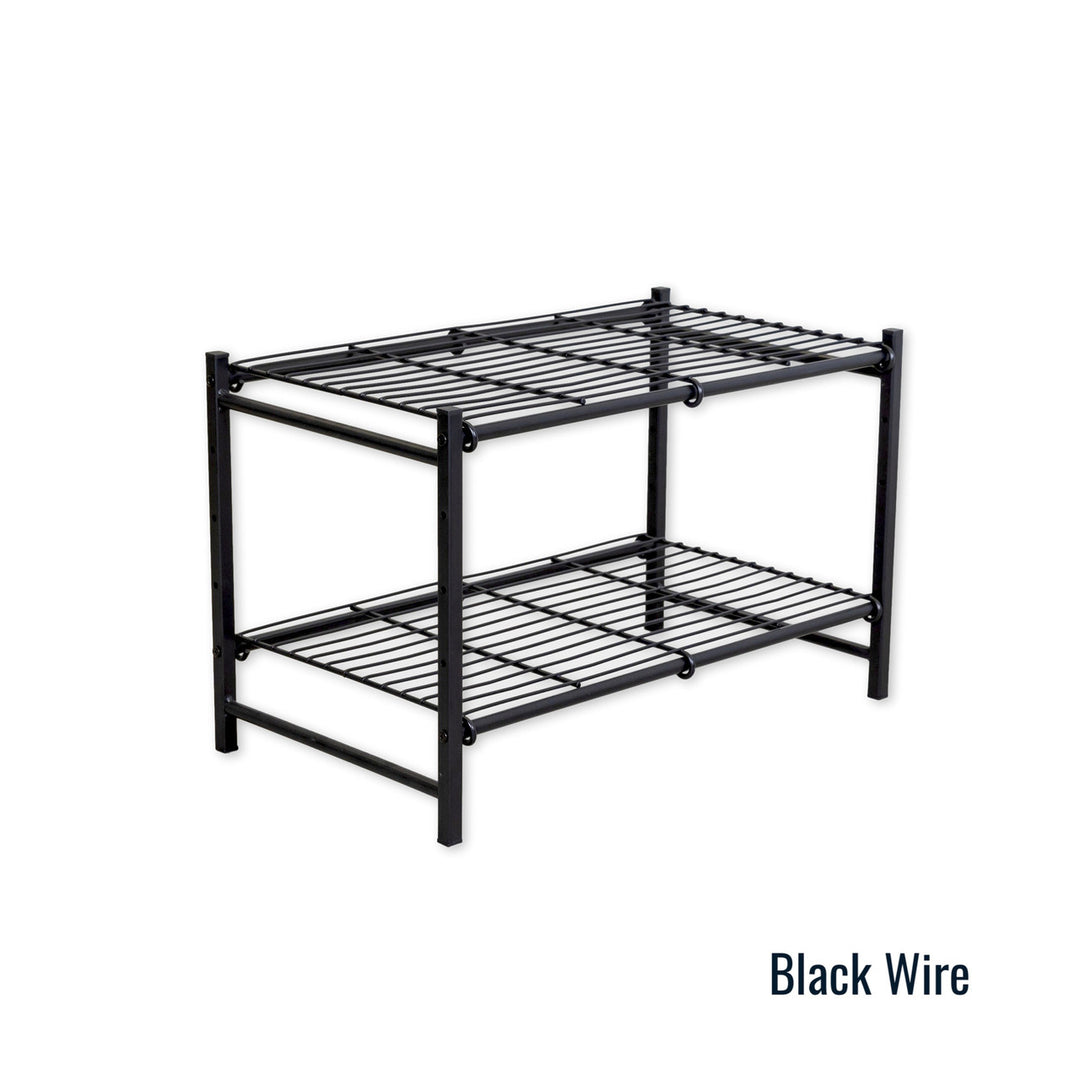 Black 4-Tier Wire Shoe Rack