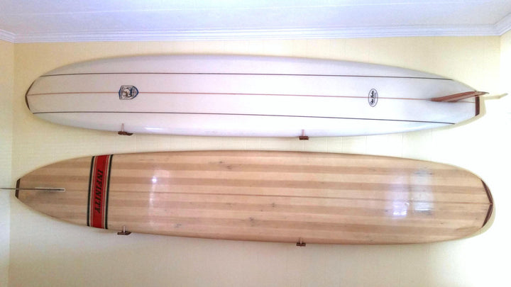 longboard surfboard wood wall rack